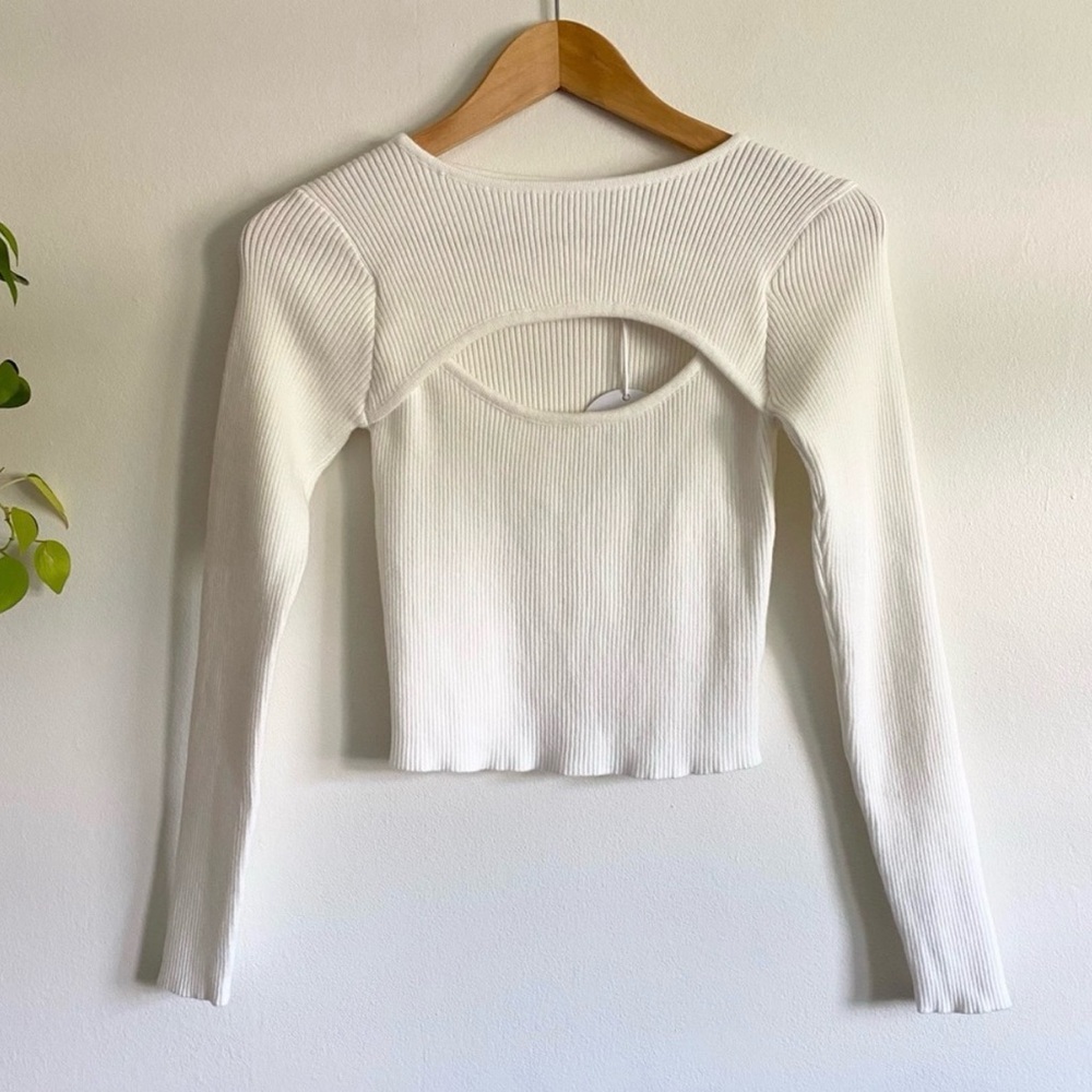 Petal & Pup White Crew Neck Sweater